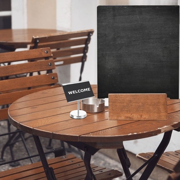 MOKKHNB 1Pc Simple Elegant Stainless Steel Table Cards Holder for Menus and Ordering Cards