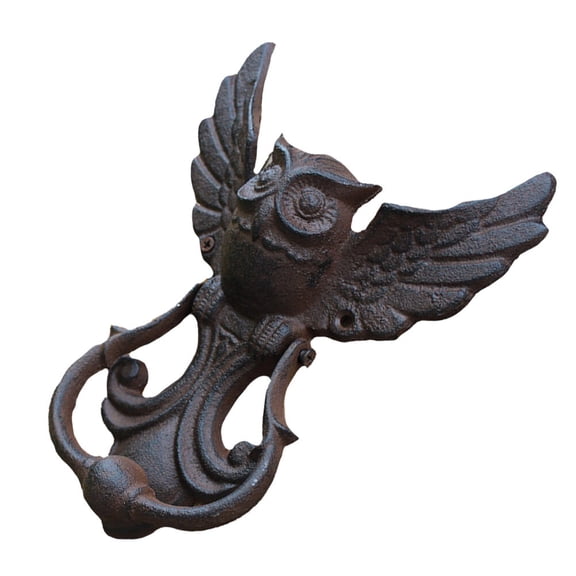 MOKKHNB 1Pc Vintage Owl Door Knocker Iron Yard Door Handle Sturdy Retro Home Decor