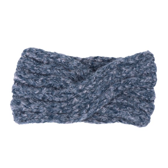 MOKKHNB 1Pc Chic Blue Woolen Headband Wide Rim Hair Band for Daily Wear