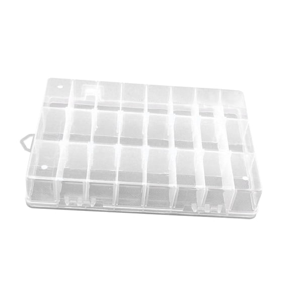 MOKKHNB Plastic Grid Storage Box with Adjustable Compartments for Jewelry and Small Items
