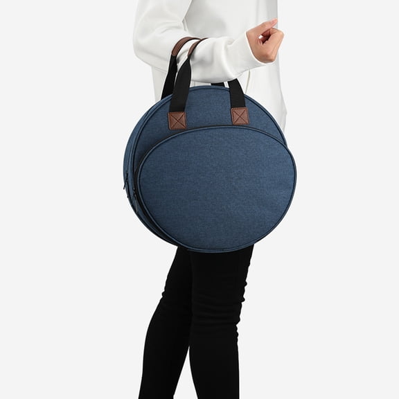 MOKKHNB Embroidery Project Carrier with Multiple Elastic and Zipper Pocket, Portable Travel Organizer Bag