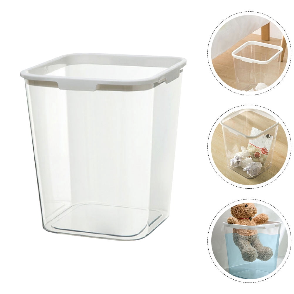 Translucent Dustbin MOKKHNB 1Pcs Garbage Bin Wastebasket Transparent PET Translucent Design ...