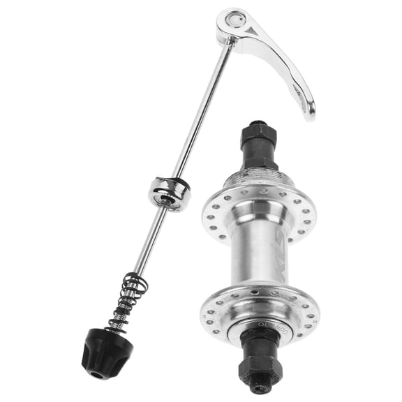 MOKKHNB 1Set Aluminum Alloy Bike Rear Wheel Hub Quick Release Plated Silver for Mountain Bikes