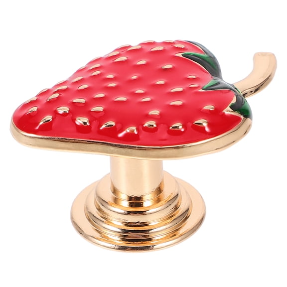 MOKKHNB 1Set Cabinet Pull Handle Zinc Alloy Strawberry Designed Red for Furniture Hardware