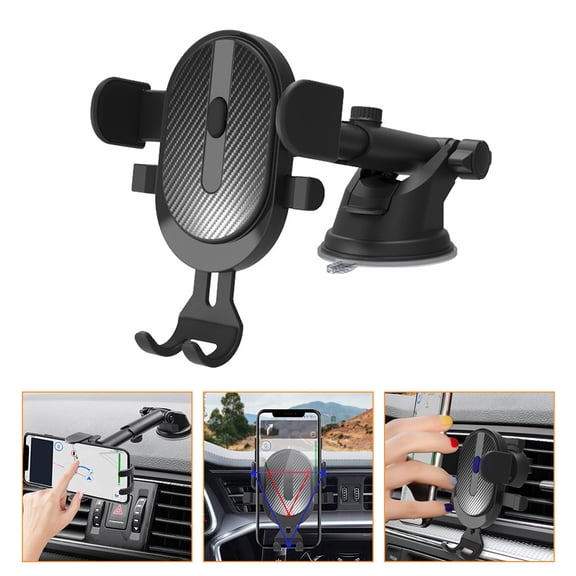 MOKKHNB 1Set Car Cellphone Holder Black Sturdy Material Simple Design for Car Dashboard