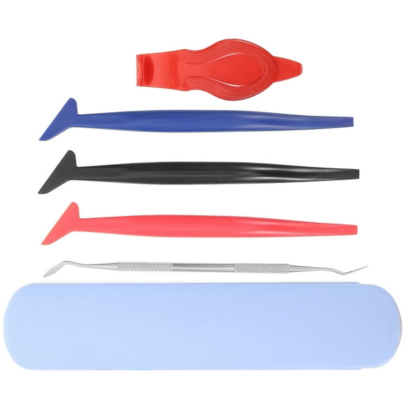 MOKKHNB 1Set Car Window Tinting Tool Kit with Felt Squeegee and Gap Sealing Plastic Scraper