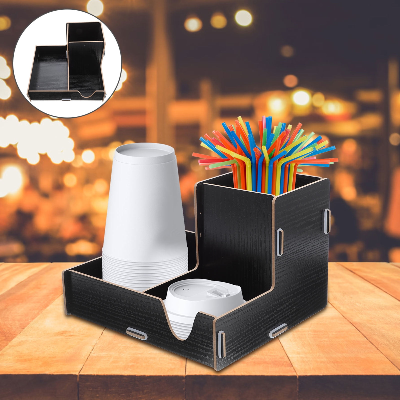 MOKKHNB 1Set Cylindrical with Divisions Storage Rack for Coffee Shop ...