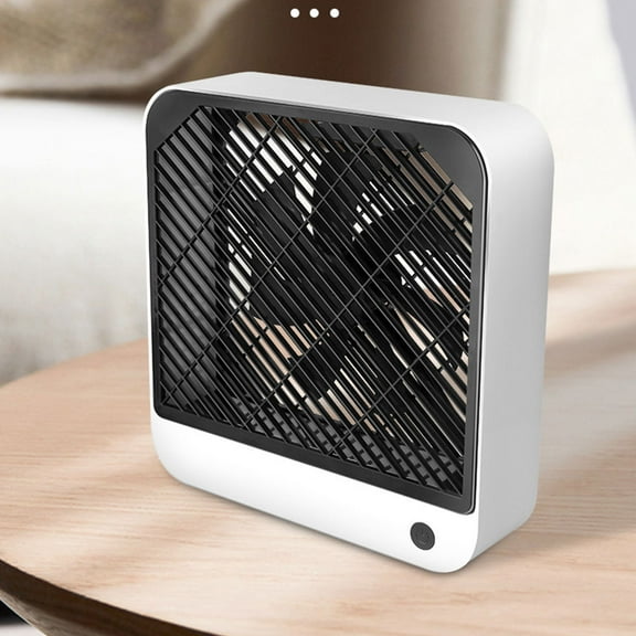 MOKKHNB 1 Set Plastic Desktop Square Fan Portable Cooling Fan for Dorm Room Office Use