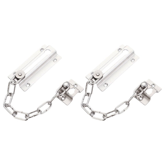 MOKKHNB 1Set Drill Chain Door Guard Stainless Steel Lock for Extra Security on Inside Doors