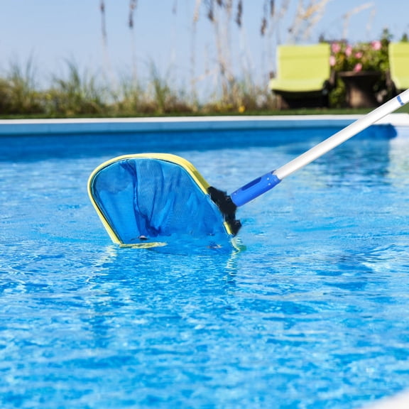 MOKKHNB 1Set Extendable Telescopic Rod Aluminum Pool Pole for Skimmer Net with Plastic Hand Protection