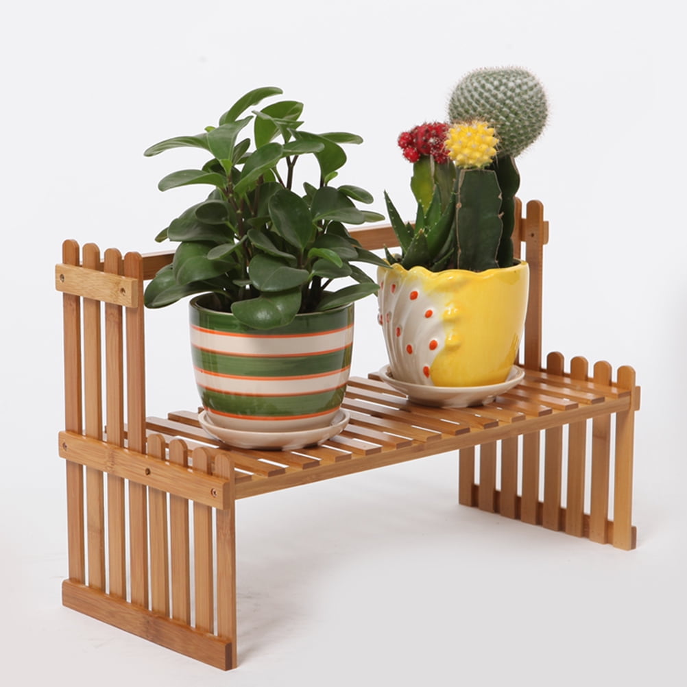 MOKKHNB 1Set Garden Planter Rack Khaki Color Stair Step Style Wood ...