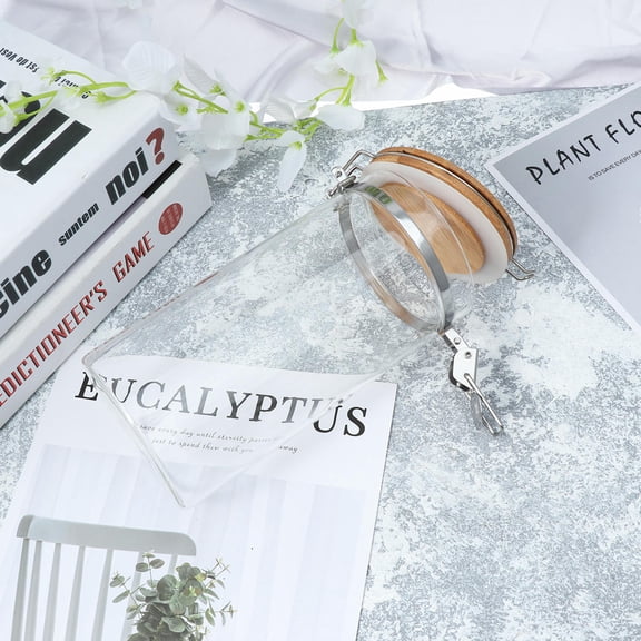 MOKKHNB Food Storage Containers with Clip Design Transparent Glass 1Pcs