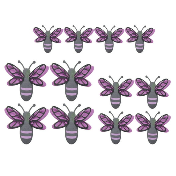 MOKKHNB 1Set Removable 3D Bees Wall Decor Stickers Multi Color Decorative Wall Decals