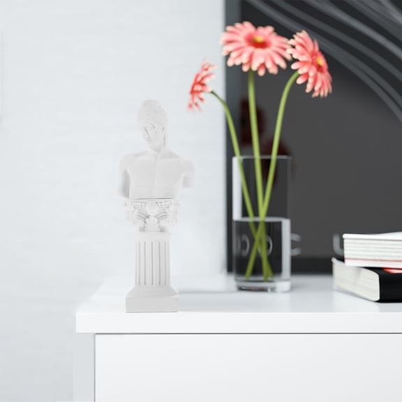 MOKKHNB 1Set Resin Roman Column Sculpture Decorative Statue for Indoor and Outdoor Home Decor