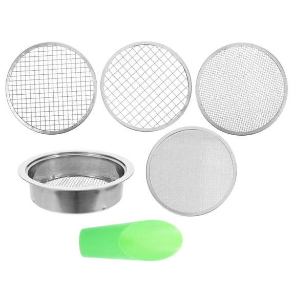 MOKKHNB Stainless Steel Multi Mesh Soil Sifter with Non- Base for Garden, Home , Sand, and Soil Screening