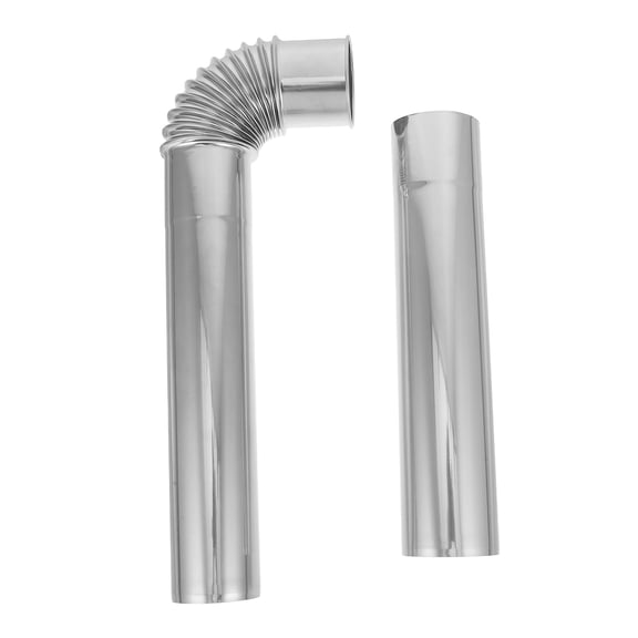 MOKKHNB 1Set Stainless Steel Stove Chimney Pipe Plated Silver for Fireplace Boiler and Wood Stove