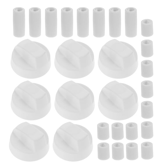 MOKKHNB White Gas Stove Control Knobs Set, Universal Replacement for Range Burner and Oven Cooktop, and Easy to Install