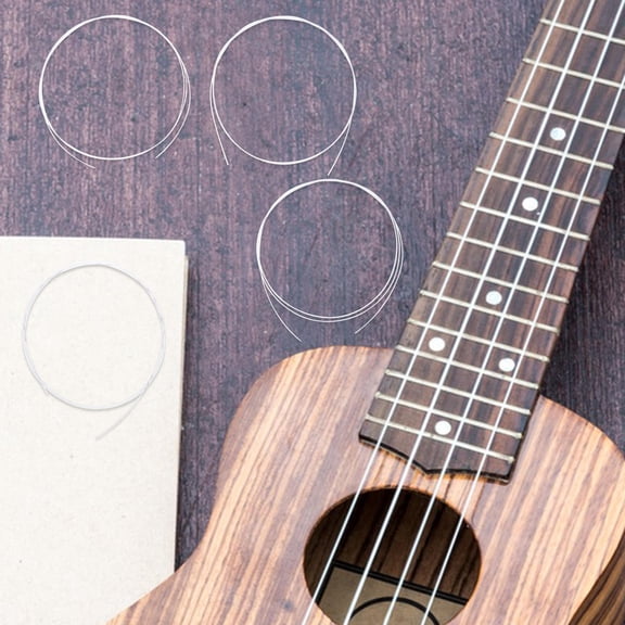 MOKKHNB 1Set White Nylon Ukulele Strings Pack for Easy Replacement and Stable Tuning Acoustic Guitars
