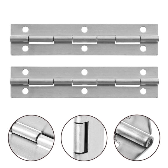 MOKKHNB 2-Piece Heavy Duty Stainless Steel Piano Hinges - Continuous Hinges for Doors, Cabinets, Furniture, and More