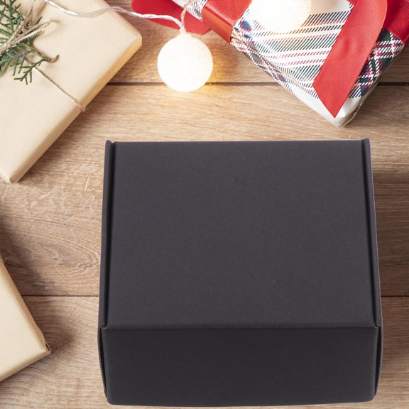 MOKKHNB 20Pcs Black Paper Mailing Boxes for Storage with Anti Falling Compressive Resistant Design