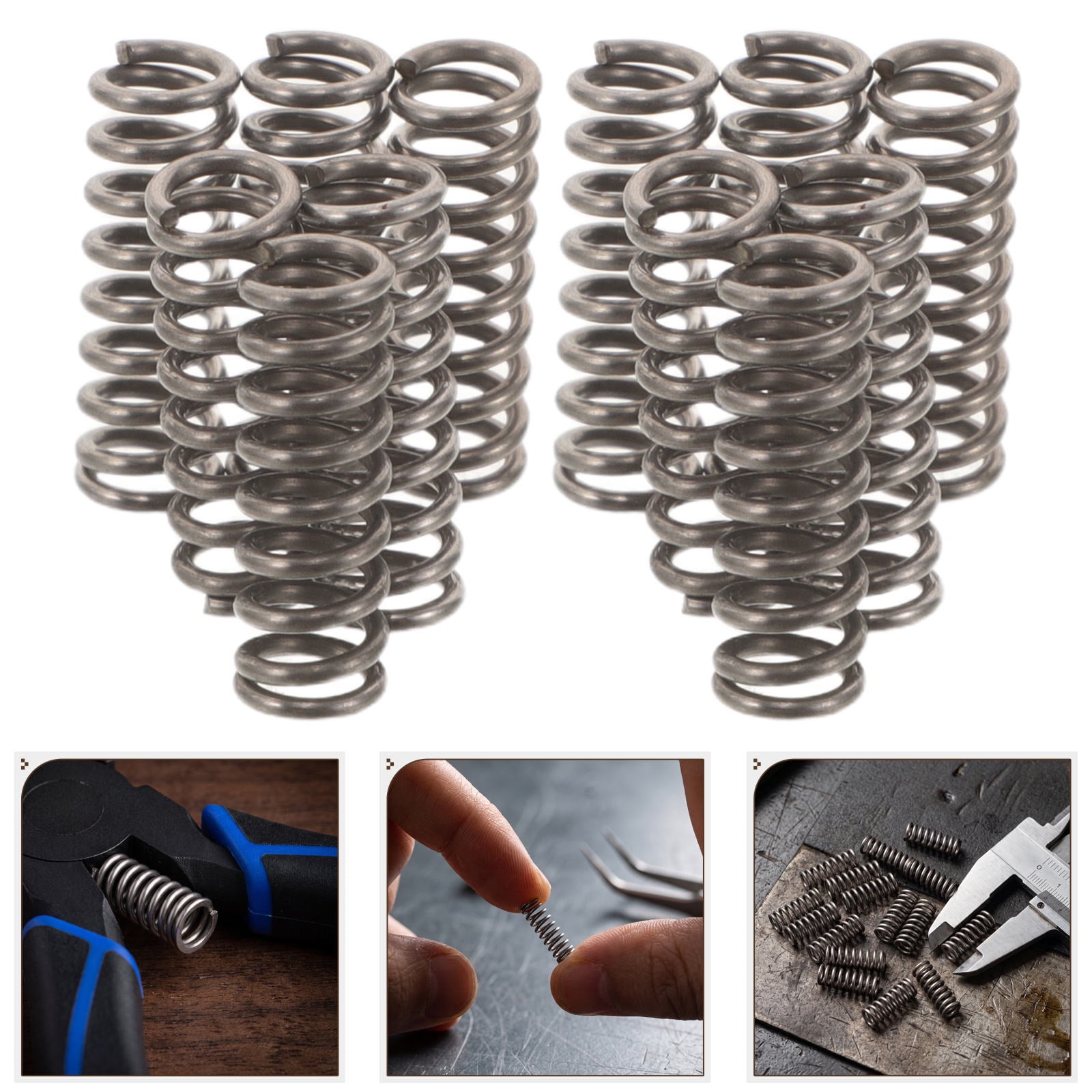 Tool For Spring Compress MOKKHNB 20Pcs Small Coil Compression Spring Steel Spring for Precision ...