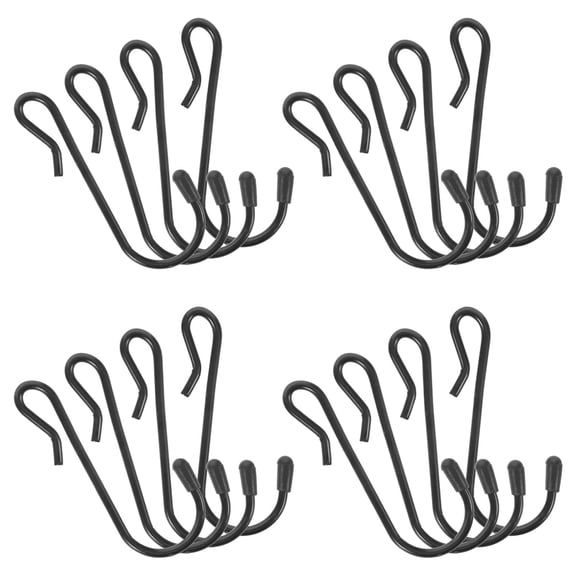MOKKHNB 20Pcs Black Metal Cargo Net Attachment Hooks for Auto Trunk Stable Tie Down Fasteners
