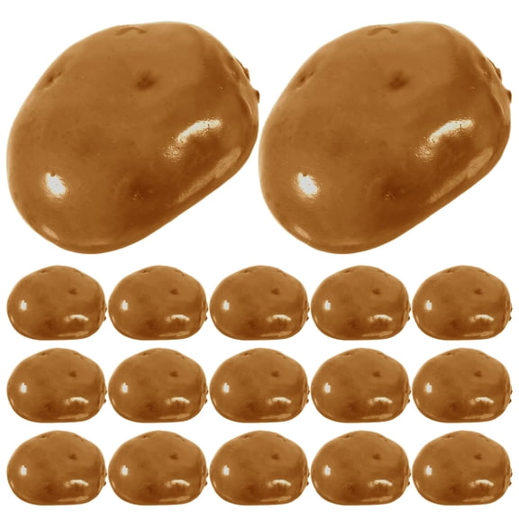 MOKKHNB 20pcs Artificial Potato Decoration Foam Khaki Realistic Design Home Decor For Photographers