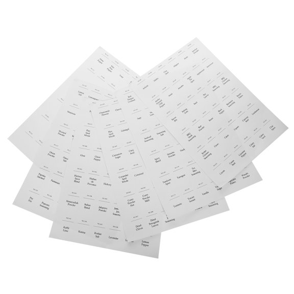 MOKKHNB 216Pcs Self Adhesive Spice Jar Label Stickers Preprinted for Kitchen Storage and Organization