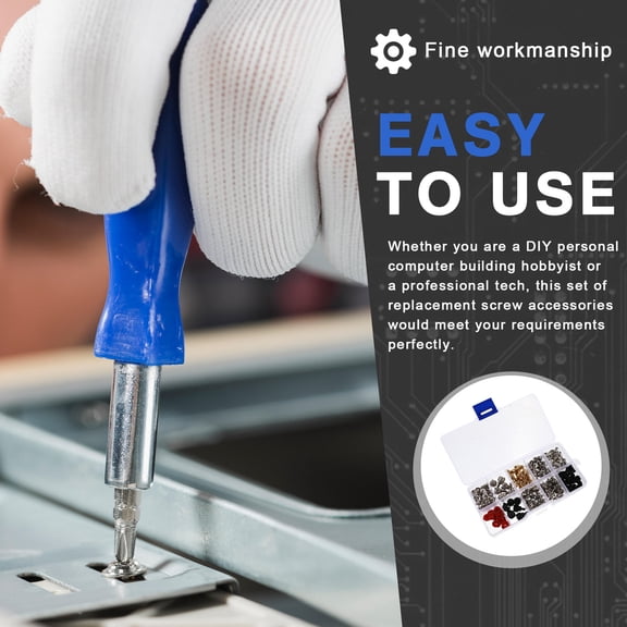 MOKKHNB 228Pcs Hard Disk Screw and Motherboard Mounting Hardware in Steel Assortment for Computer Assembly
