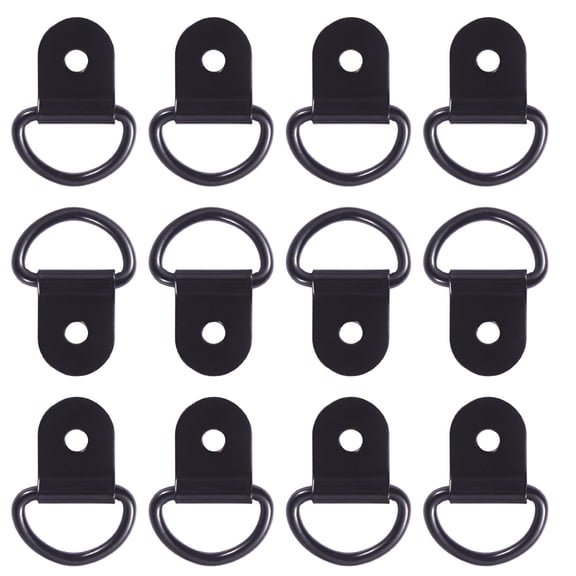 MOKKHNB 24Pcs Triangle D Ring Wall Bracket Hangers Black Rustproof Iron Stainless Steel for Photos