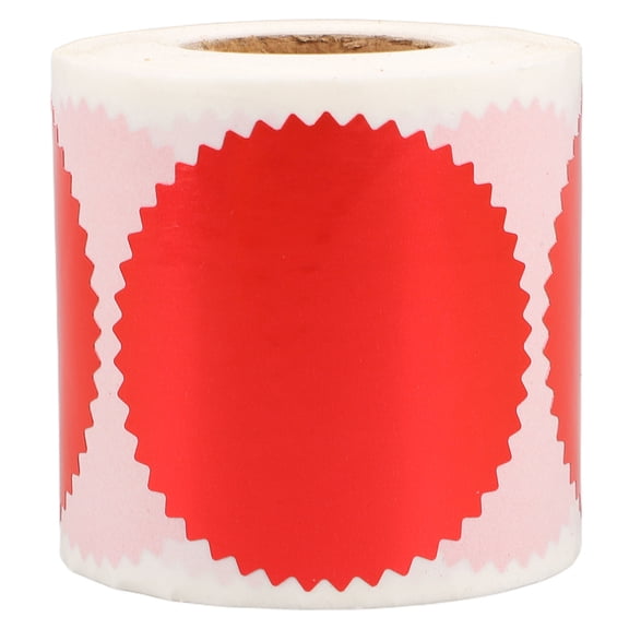 MOKKHNB 250Pcs Red Adhesive Paper Embossing Stickers for Secure Sealing of Certificates and Documents