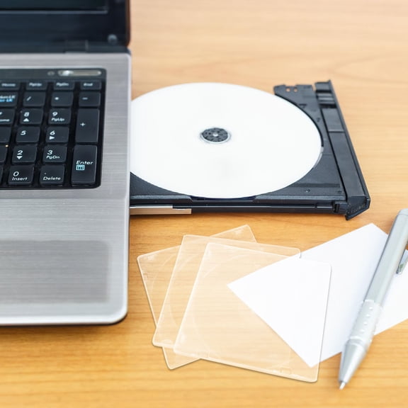 MOKKHNB 25Pcs White Cd Box with Outer Film and Large Capacity Storage
