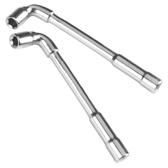 MOKKHNB 2Pcs Plated Silver Steel 7Mm 3D Printer Nozzle Wrench Tool with L Shaped Socket for Maintenance