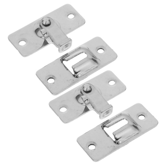 MOKKHNB 90 Degree Stainless Steel Right Angle Sliding Door Lock Hasp 2pcs