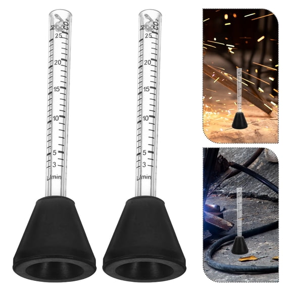 MOKKHNB 2Pcs Argon Gas Flow Meter with Durable Plastic Body for Home and Industrial Welding Applications