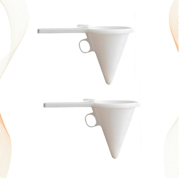 MOKKHNB 2Pcs Baking Funnel Dispenser White Plastic for Home Cake Decorating Use