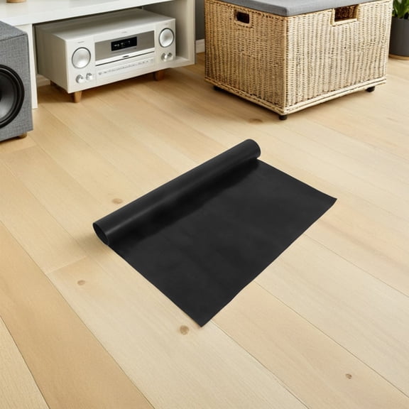 MOKKHNB 2Pcs Black Insulated Rubber Floor Mat for Electrical Safety with Shock Absorbing and Anti Slip