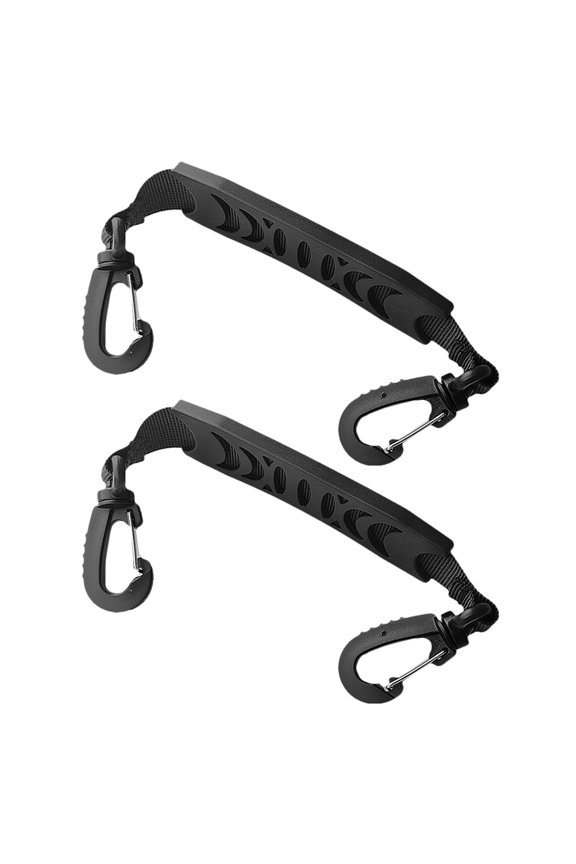 2-Pack Lightweight Black Ski Boot Carrying Straps for Convenient Storage and Easy Transport