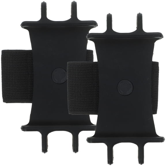 MOKKHNB 2Pcs Black Running Phone Holder Adjustable Arm Band with Stable Secure Phone Mount