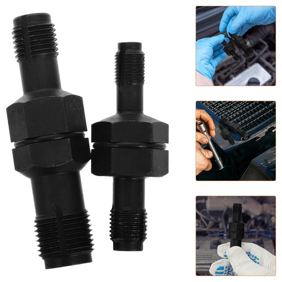 MOKKHNB 2Pcs Black Spark Plug Thread Rethreader Tool Automotive Repair Kit with Dualhead Tap Wrench