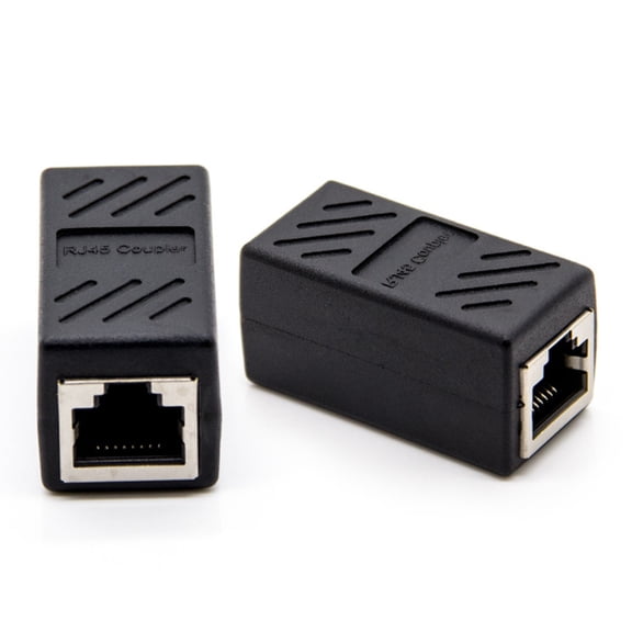 MOKKHNB 2Pcs Cable in-Line Shielded Rj45 Coupler Female to Female Connector for Ethernet Cables