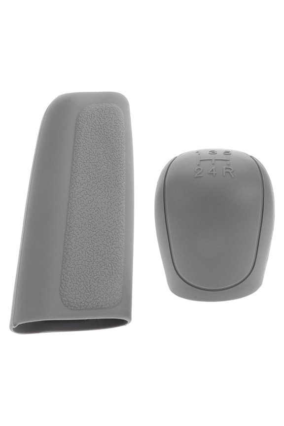 Silicone Gear Shift Cover Set, Grey, 2 Pieces, Car Interior Accessories