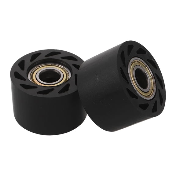MOKKHNB Motorcycle Chain Roller Guide Black Steel Plastic for Smooth Riding 2Pcs