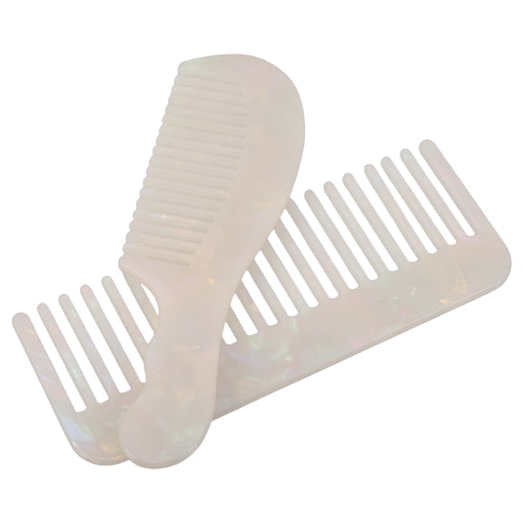 MOKKHNB 2-Pack Compact Wide Tooth Acetate Combs Anti-Static Hair for Travel and Daily Use