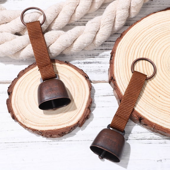 MOKKHNB 2Pcs Compact Bear Bell Loud Outdoor Repellent Bell with Iron Material and Waistband