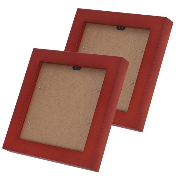 MOKKHNB 2Pcs Dark Red Multipurpose Storage Display Rack for Cds Dvds Pictures and Calligraphy