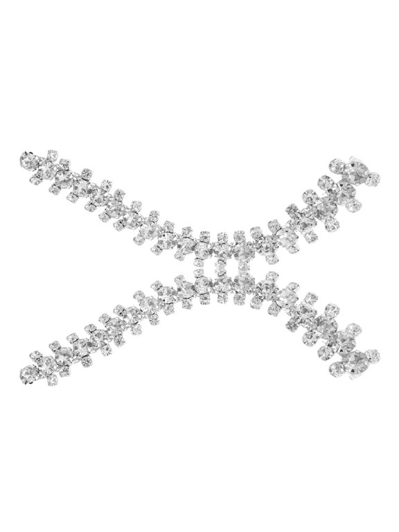 Rhinestone Shoe Chains White Durable Foot Jewelry for Decoration