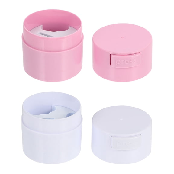 MOKKHNB 2Pcs Eyelash Glue Storage Container White Plastic Sealed Jar Large Capacity