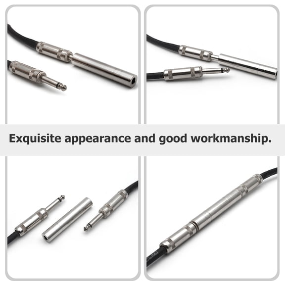 MOKKHNB 2Pcs Female to Female Audio Adapter Cable Connector for Home Stereo Equipment Durable Metal