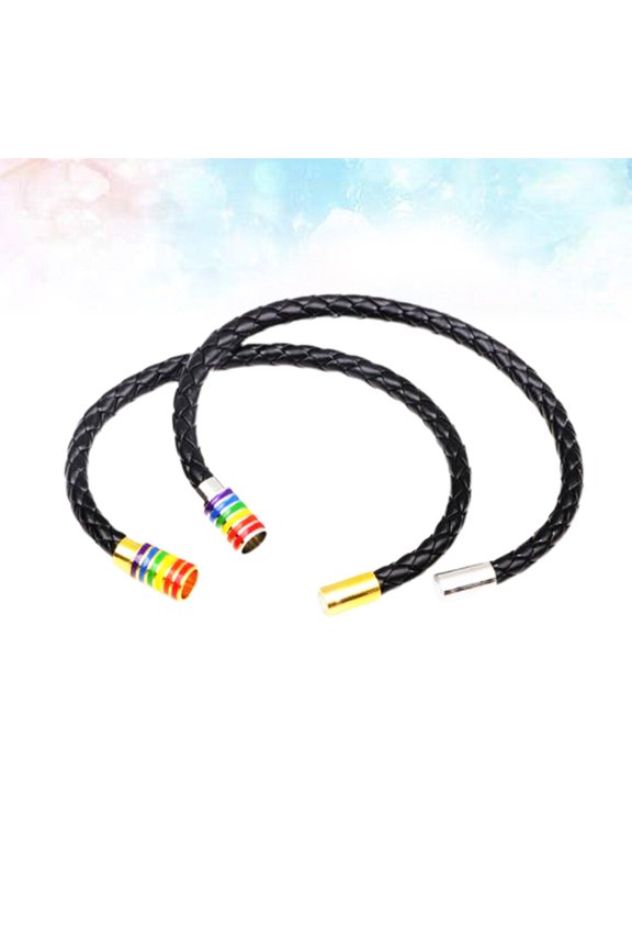 2-Pack Handmade Black Woven Rope Bracelets Adjustable with Trendy Knotted Design for Everyday Wear and Stylish Decoration